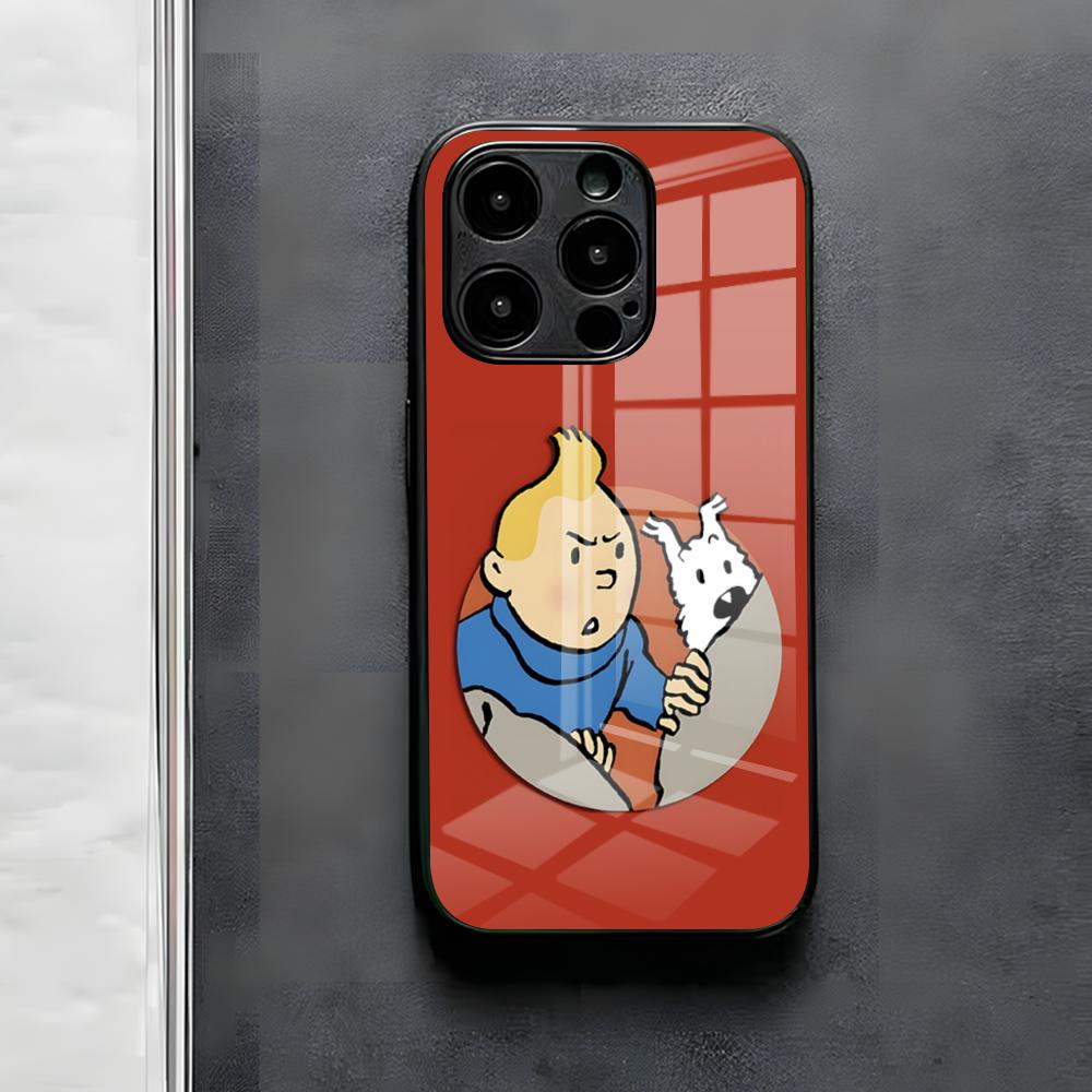 The Adventures Of T-TintinS Phone Case For IPhone 17 Air 16 E Pro Max 15 14 13 Mini 12 Pro 11 Max Plus Black Glass Cover