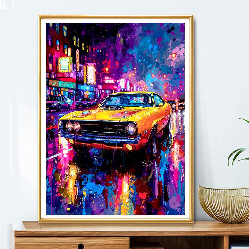 5d DIY Diamond Painting Cross Stitch Oil Painting Car Street Diamond Embroidery Mosaic Full Round Drill Home Decor