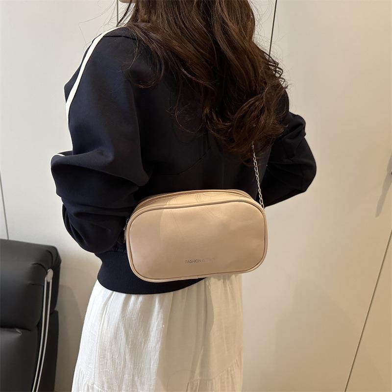 Solid color casual small square bag summer popular new fashion simple trend chain shoulder messenger bag