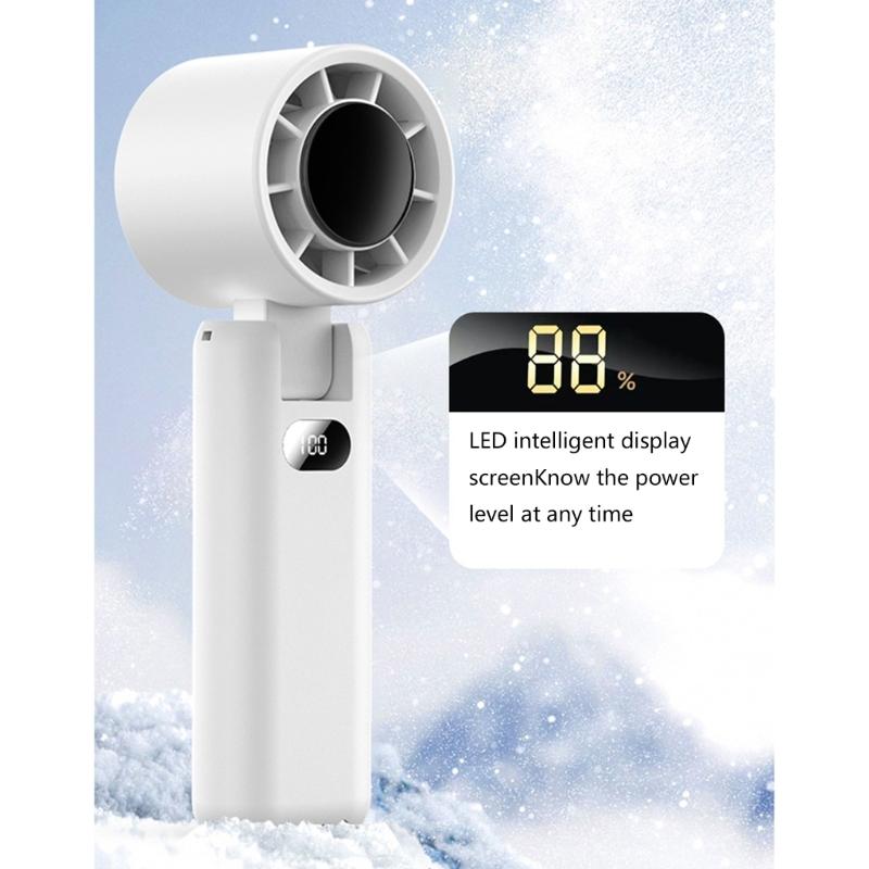 Portable Foldable Desk Fan USB Rechargeable Cordless Fan With Adjustable 5 Speed For Home Office Travel Bedroom