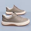 Men's Versatile 2025 Genuine Leather Casual Shoes - Breathable Cowhide with Thick Sole