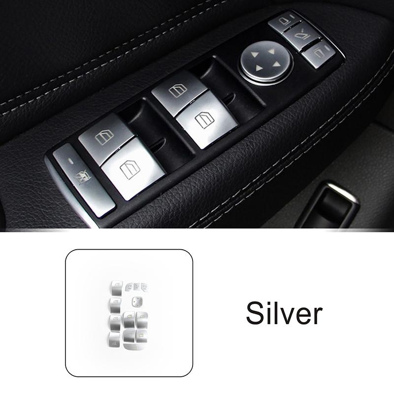 

For Mercedes Benz W247 W167 W177 W213 W205 GLB GLK GLS GLE Car Window Glass Lift Buttons Cover Sequ Trim Interior Accessories серебряный