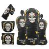 Select Plaza Golf Headcover, Mexican Skull, Single Headcover, White/Black (For Drivers, 460cc, 440cc, Woods, Fairway Woods, Utility Clubs, and UT