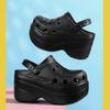 Trendy Platform Sandals And Black Clogs For Women 10Cm Increase Sandals Wedge Garden Women Slippers Slides Sandalia Plataforma