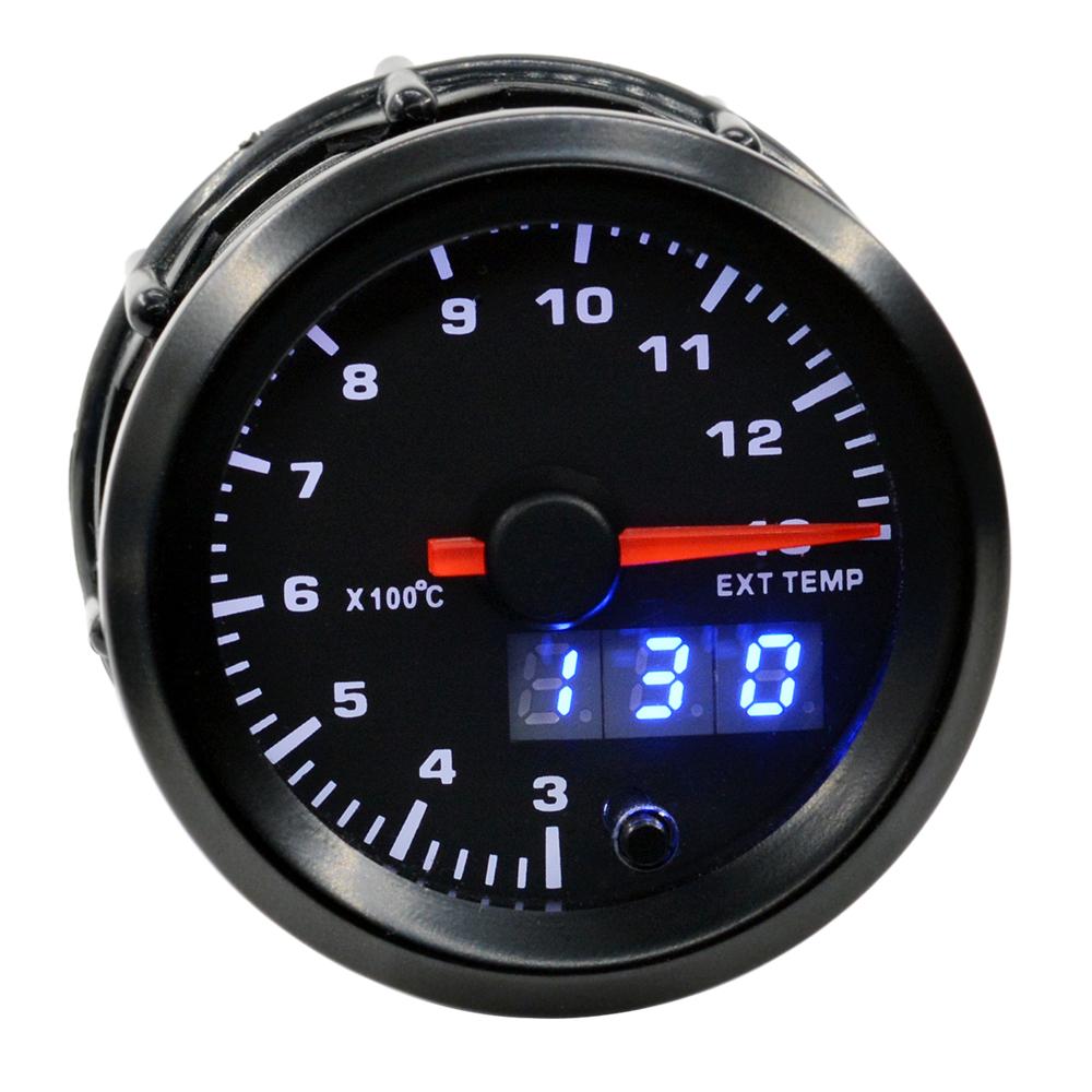 Dragon 52mm Auto 7 Farben LED Doppelanzeige Ladedruck Wassertemperatur Öltemperatur Druckanzeige Volt Luft-Kraftstoff-Verhältnis EGT Gas Drehzahlmesser RPM Anzeige
