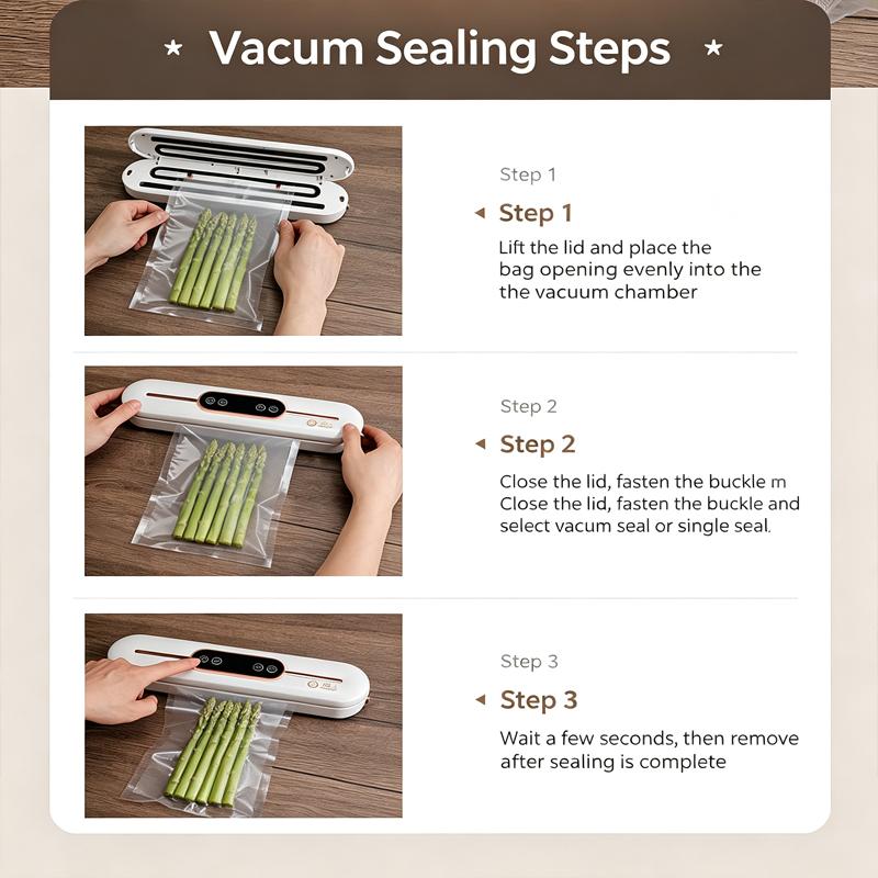 Mini Vacuum Sealer – Keep Food Fresh Longer, Compact for Kitchen & Travel