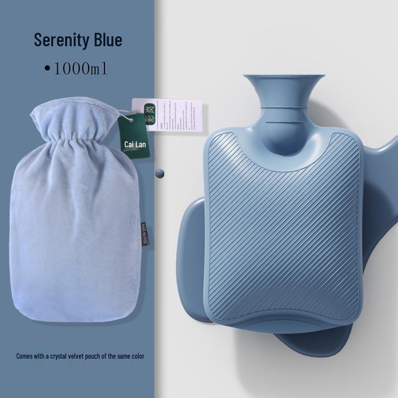 Large Plush Hot Water Bottle & Hand Warmer for Abdomen and Feet