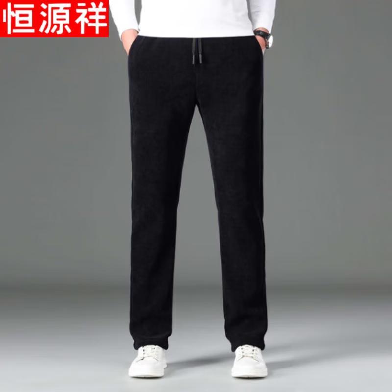 

Hengyuanxiang Men s Warm Corduroy Wool Blend Casual Pants 3XL