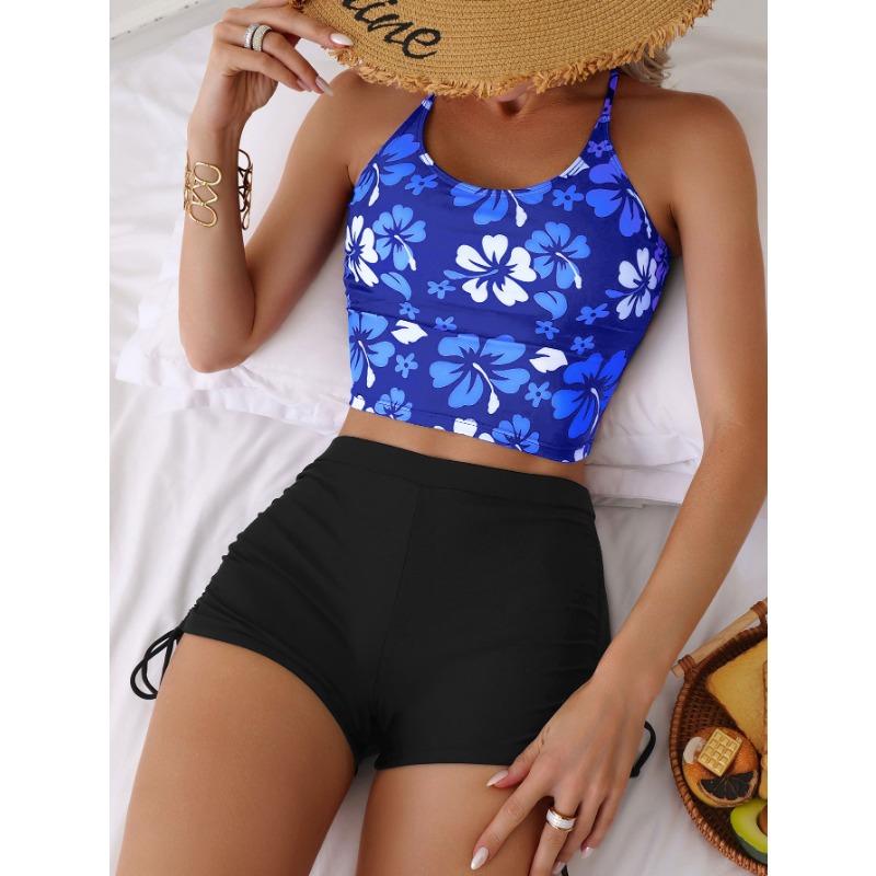 

New bikini print high waist backless sexy bikini split swimsuit swimsuit XL