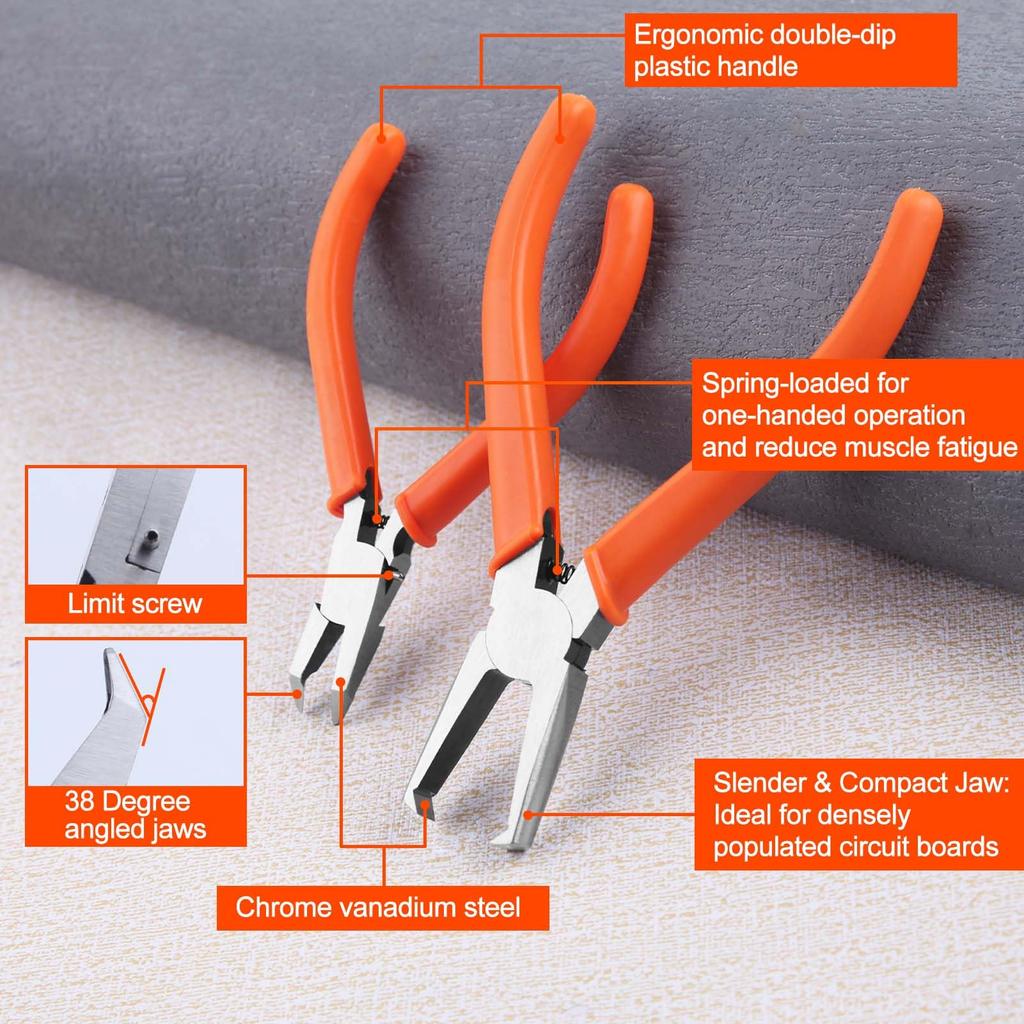 LEONTOOL Set of Precision Plastic End Blade with Blade Widths and Straight for Cutting Printed Circuit Boards and PCBs In Includes Storage Case