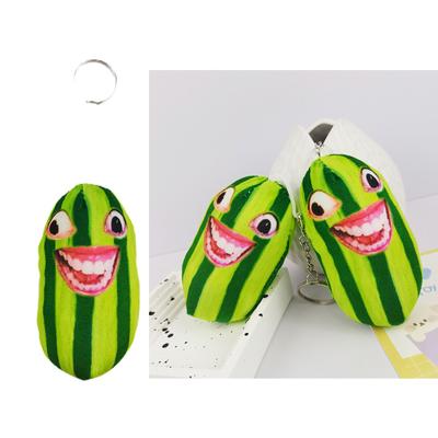 Talking Watermelon Keychain Novelty Plush Ornament Women Handbag Decorations School Student Backpack Cartoon Pendant