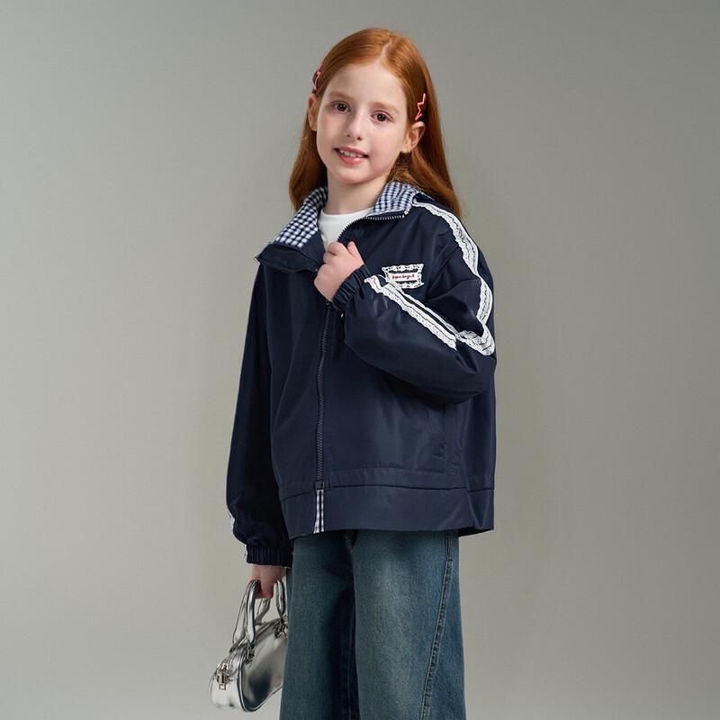 

Kids Plaid Hooded Windproof Jacket 150