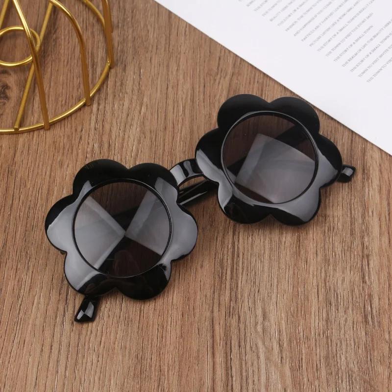 Girls Flower-Shaped Translucent Jelly Sunglasses UV Protection Kids Summer Eyewear Outdoor Party Lightweight Comfortable Toddler