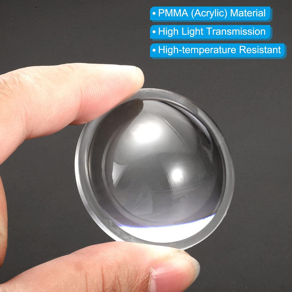 PATIKIL Diameter 42 Mm Height Mm 5 Pieces Lens Acrylic LED Optical Convex Condenser Lens for LED Flashlight Bicycle Headlamp Transparent 13.5