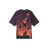 Jordan FW24 Serie Jumpman Degradado Cómoda Suave Camiseta de Manga Corta Hombre Tops Rojo Negro HJ2317045