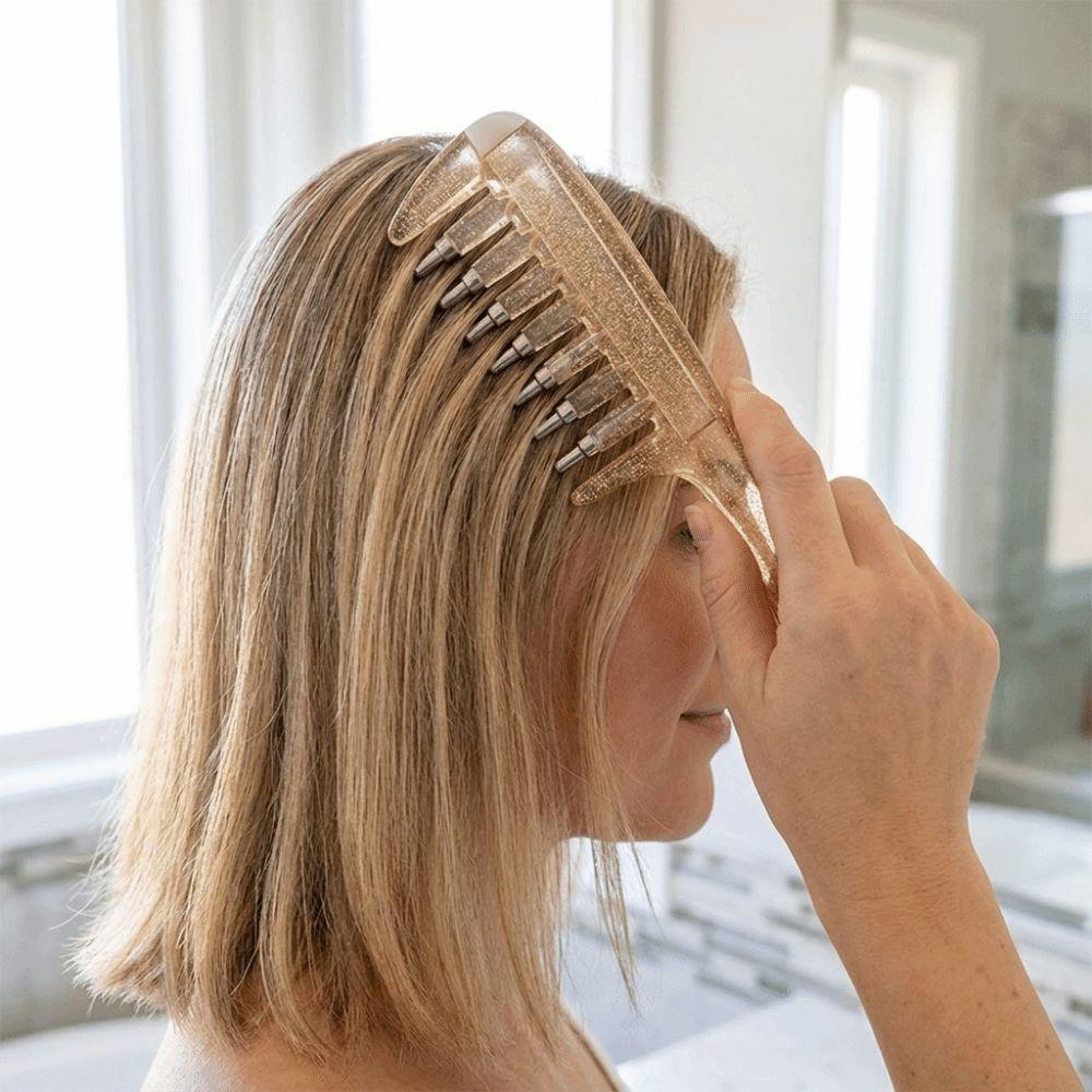 Multi-Function Mini Portable Head Applicator Anti-Frizz Massage Guide Liquid Comb Gift