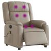 VidaXL Fauteuil de massage inclinable électrique cappuccino similicuir 3205149
