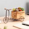 Portable Rusty Bicycles Planter Easy To Relocate for Seasonal Arrangements In Yard or On Balconies Convenient