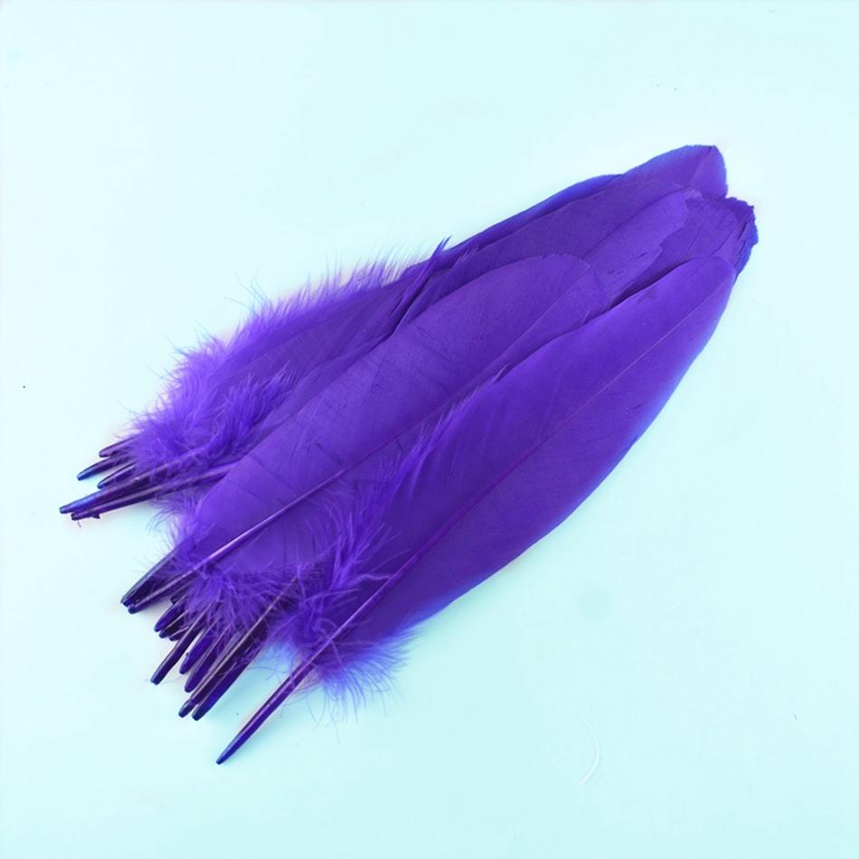 50Pcs Natural Goose Feathers Plume Craft DIY Royal Blue Feather Wedding Party Plumas Jewelry Making Decor Accessories 13-18CM