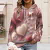 Womens Plus Size Hooded Sweatshirt White Drawstring Long Sleeve Loose Soft Casual Fashion Outfit