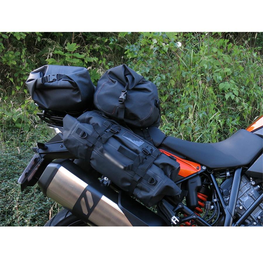 20L Motorcycle Waterproof Black Dry Bag with Shoulder Strap for Swimming Hiking