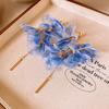 Holiday Style Handmade Lace Flower Tassel Earrings, Sweet And Elegant, Niche Temperament, High-Level Sense Earrings, Female