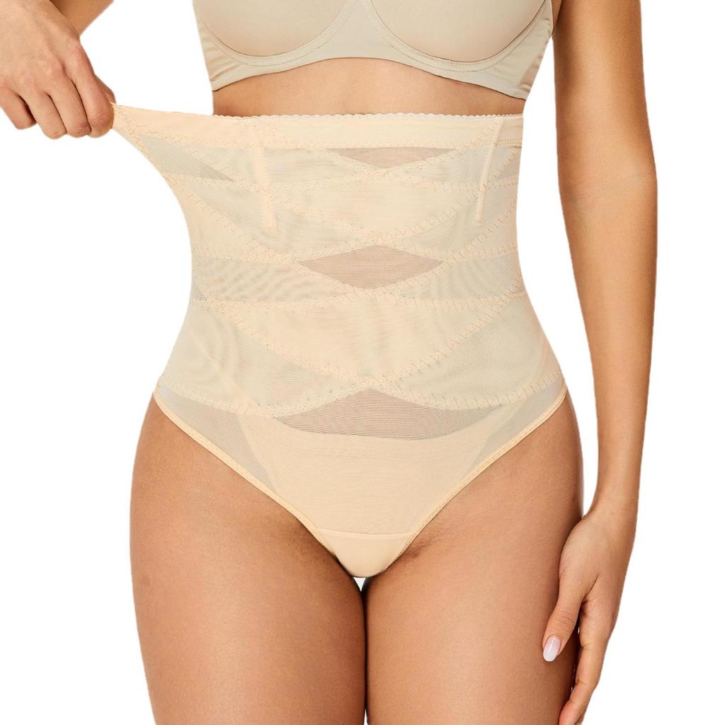 Thin Style High Waist Tummy Control Plus Size Shaping Thong for Women