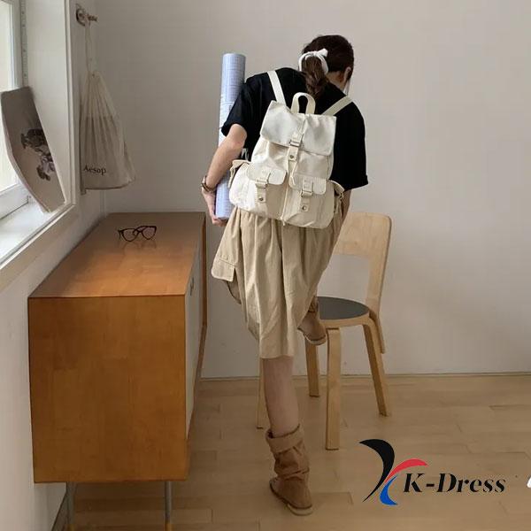 Ryggsäck med dragsko för laptop och iPad, Bärrem, Nylon, Enkel ficka