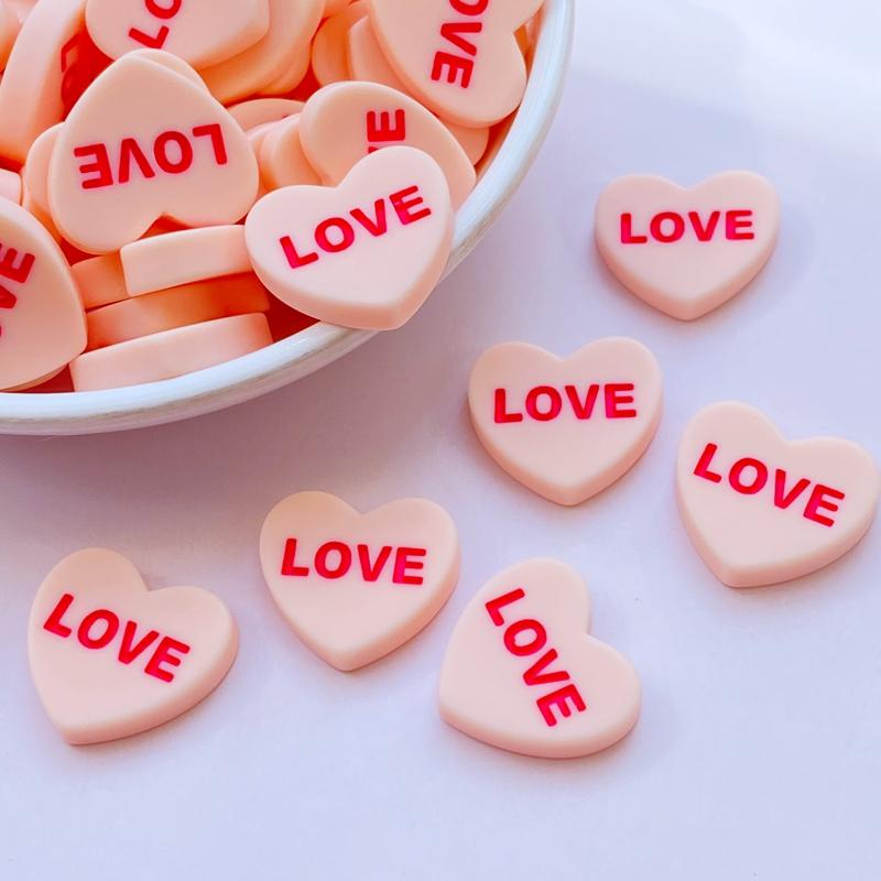 

20Pcs New Cute Mini Resin Love Flat back Cabochon Scrapbook Kawaii DIY Embellishments Accessories