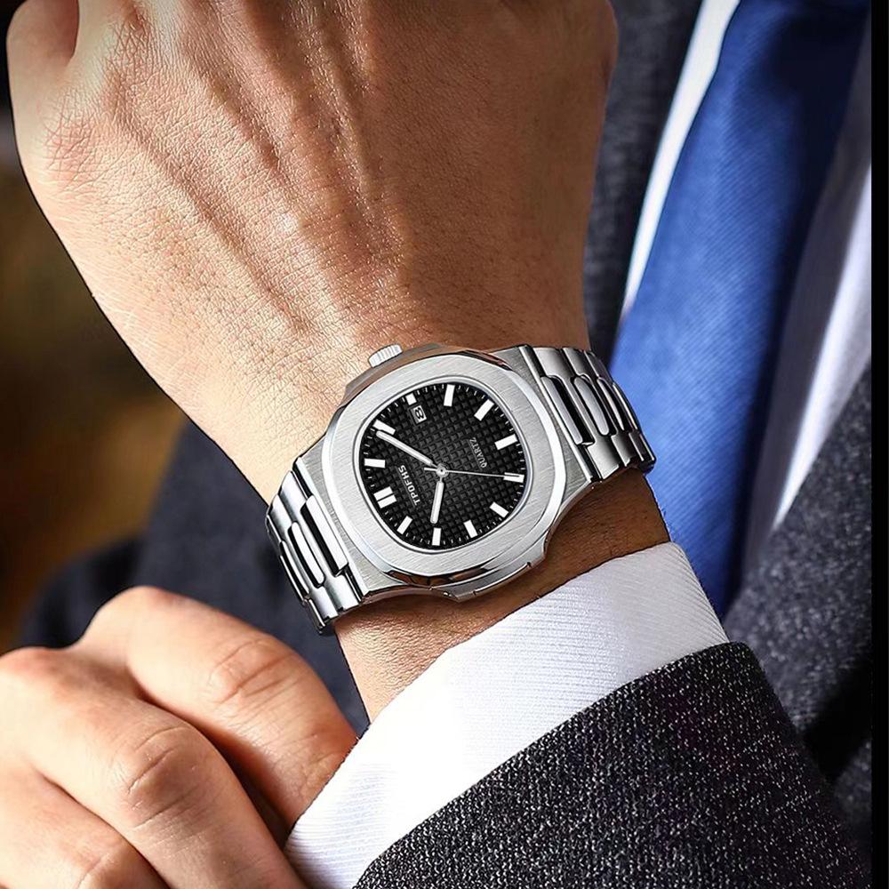 Yacrante Nautilus Reloj de Acero Luminoso e Impermeable para Hombre A09747