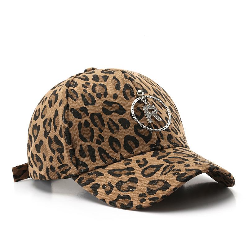 Travel Hat Leopard Print Curved Brim Baseball Cap European and American Outdoor Street Sports Peaked Cap
