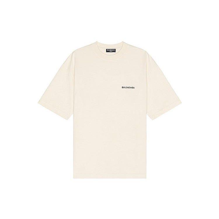 Balenciaga SS23 T Shirt Loose Fit Men's Beige 612966TMVF49069