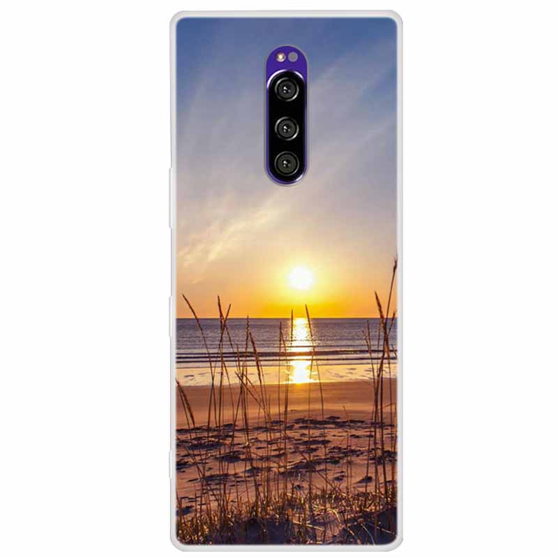 For Sony Xperia 1 Case Luxury Animals Transparent Cover for Sony Xperia1 XZ4 SO-03L SOV40 J8110 J9150 J8170 Phone Shells Covers