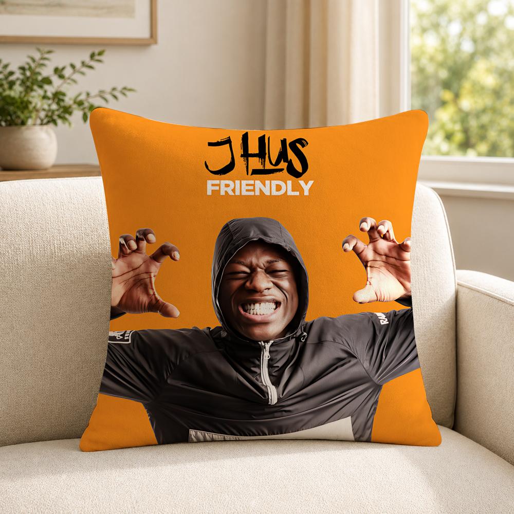 Rapper JJ Hus Cushion Cover Soft Short Plush SkinFriendly Cushion Case for MultiScene Use