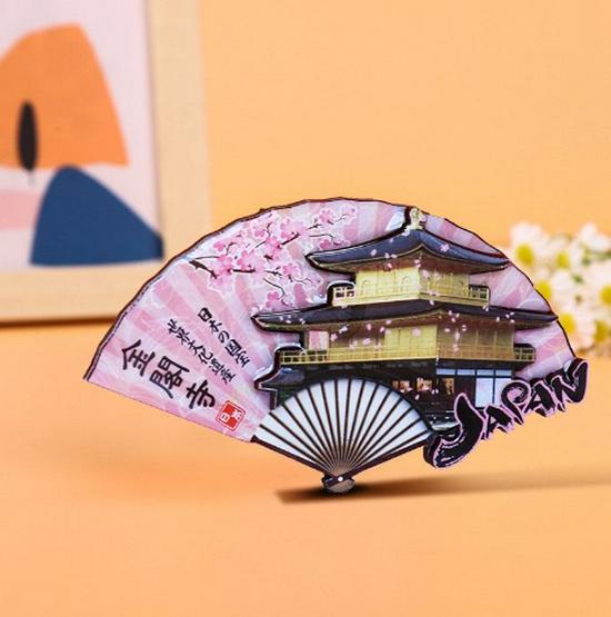 Japanese Epoxy Wood Refrigerator Magnets - Cute Cartoon Cultural Souvenirs, Soft Magnetic