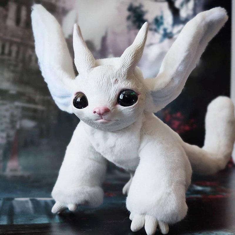 New Sell White Latex Plush Toy Cute White Pet Comfortable and Soft Plush Toy Bedroom Headboard Ornament Best Gift for Children