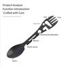 1PC 10-in-1 Multifunctional Outdoor Camping Survival Fork and Spoon Kitchen Multifunctional Wrench Bottle Opener Spoon