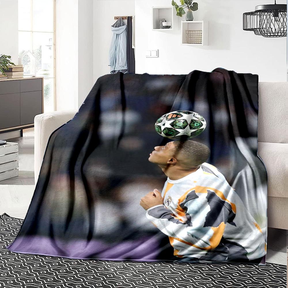 Star Player Kylian Mbappé Blanket Warmthful Decor Great for Chair Livingroom Office Chair for All Occasions Warmthful Decor