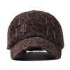 Old washed cotton leopard print baseball cap, ripped baseball cap, simple light board cap, one piece.