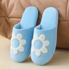 Towel embroidered sunflower cotton tow slippers plush couple warm home use autumn and winter indoor cute cartoon indoor