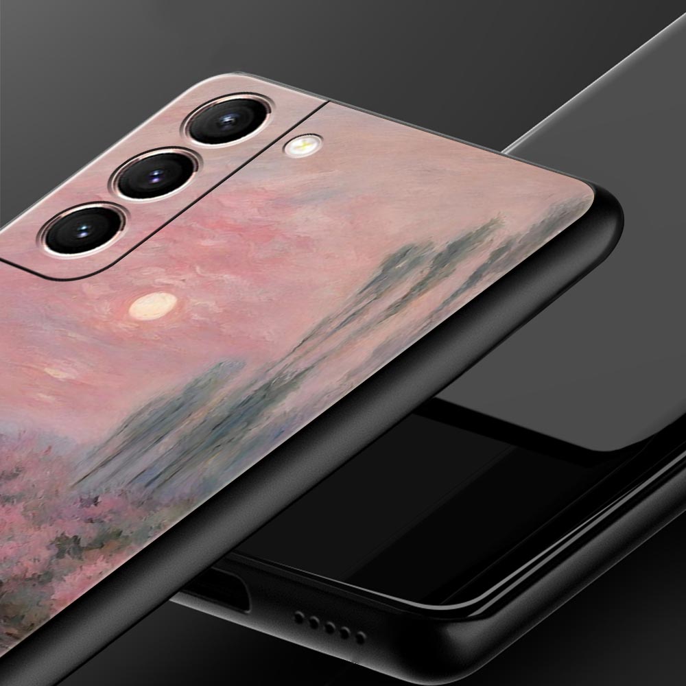 Claude Monet Garten Malerei Kunst Handyhülle Für Samsung Galaxy S26 Ultra S25 Plus S24 FE S23 S22 5G S21 S20 Hülle Schwarz Weich