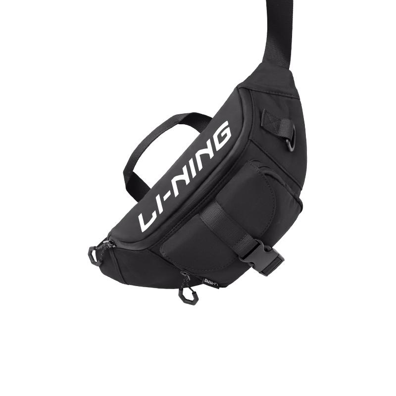 Li Ning Sports Trendy Collection Polyester Fanny Pack Unisex Black ABLV029-2A