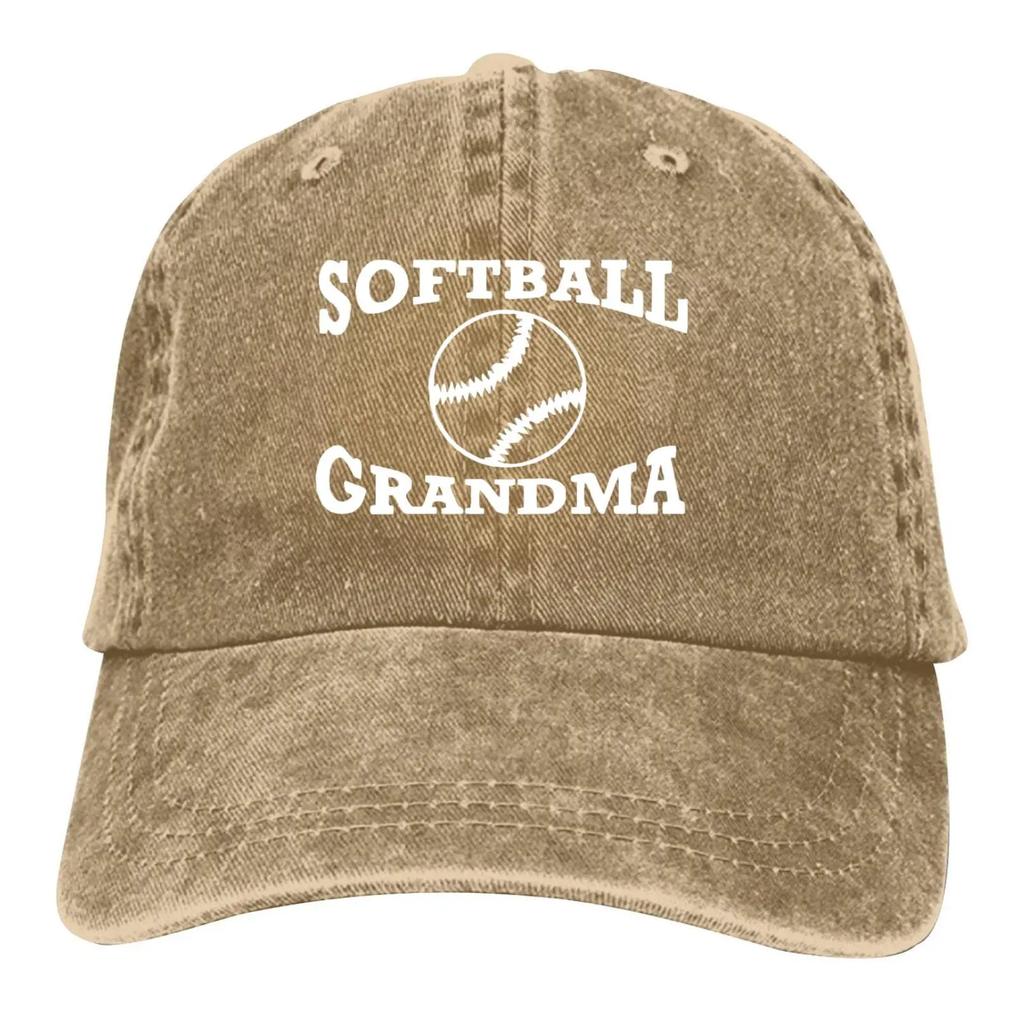 Softball Grandma Baseball Cap Vintage Adjustable Washed Hats Twill Plain Cowboy Hats Denim Dad Hat for Men Women