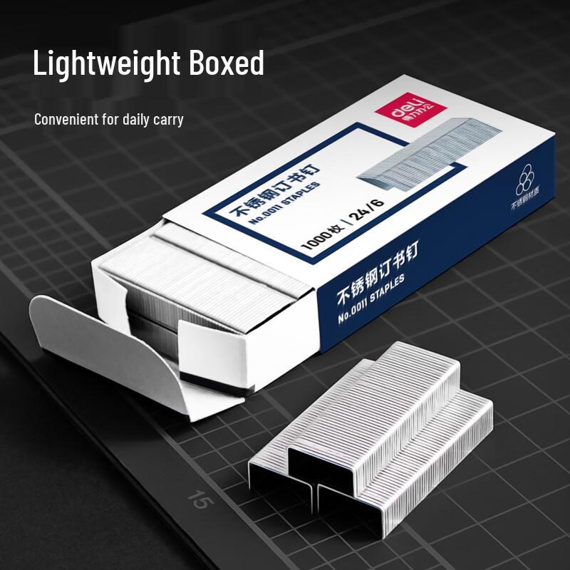 Deli 24/6 High-Strength Stainless Steel Staples