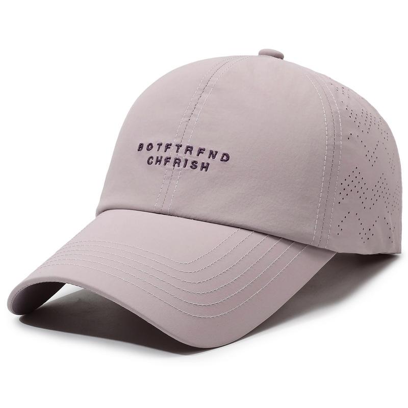 Breathable Quick-Drying Baseball Cap Unisex Sunscreen Cap Letter Embroidery Outdoor Sports Cap