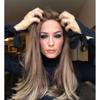 Synthetic Dark Brown Wig Long Wave Wigs for Women Hair Wig With Bangs Heat Resistant Party Daily Natural Use
