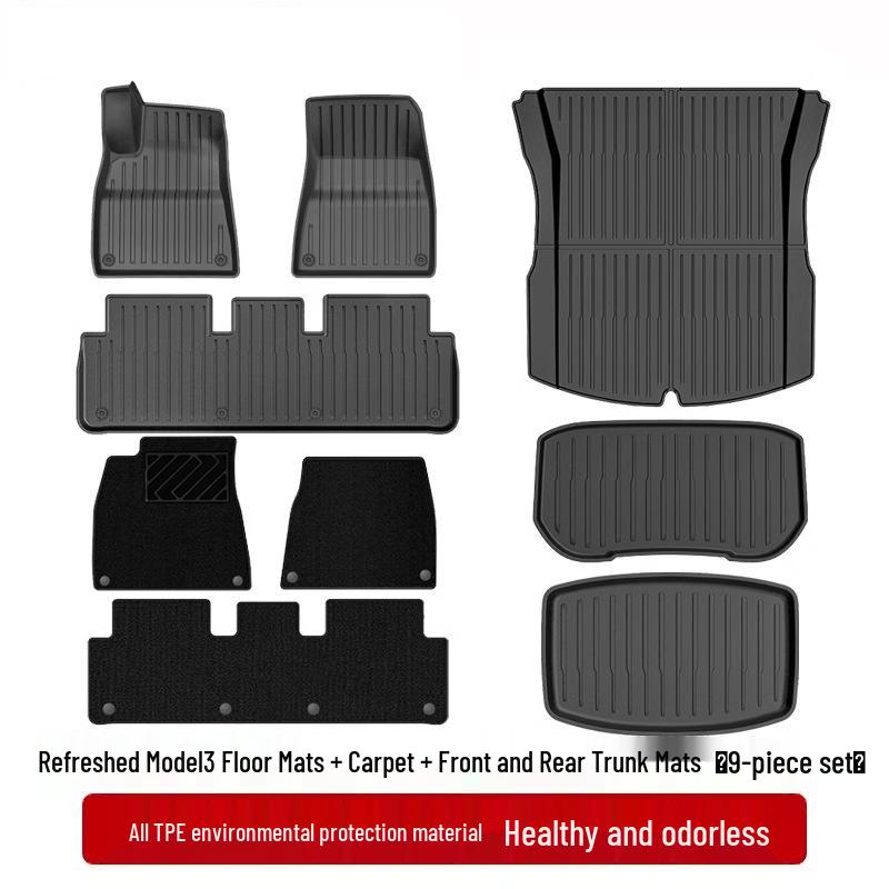 All-Inclusive Floor and Trunk Mats for Tesla Model 3/Y Refresh