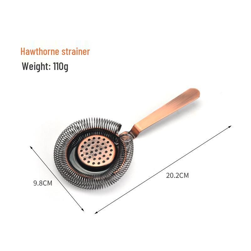 European Hawthorne Cocktail Strainer - 304 Stainless Steel Mesh Filter