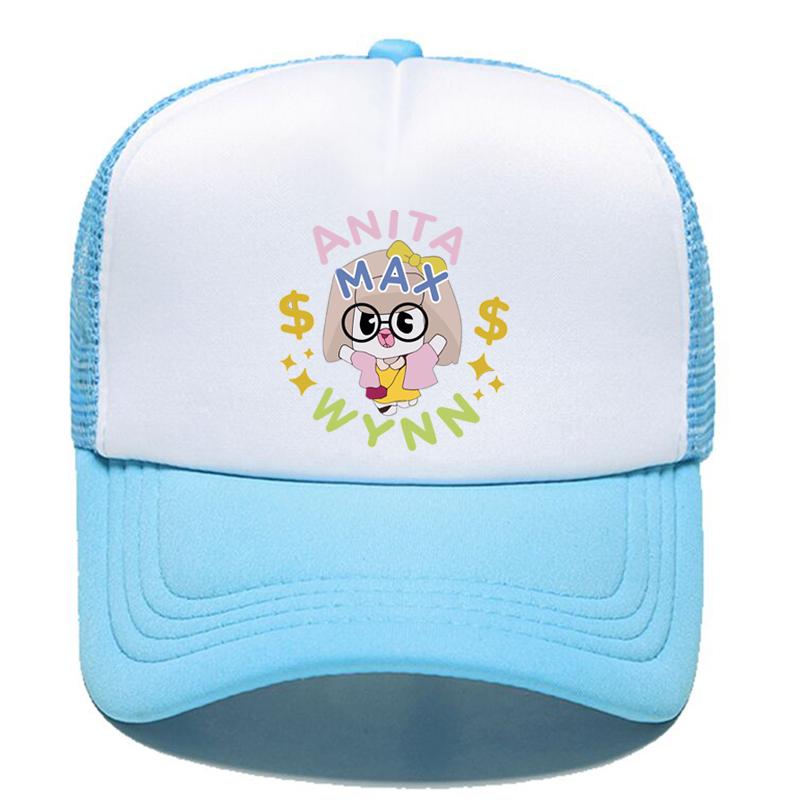Trendy Anita Max Wynn Foam Trucker Hat Cute Mesh Snapback Caps Boy Girl Sun Beach Baseball Cap Female Summer Breathable Visor