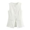 Stylish And Elegant Color Round Neck Vest